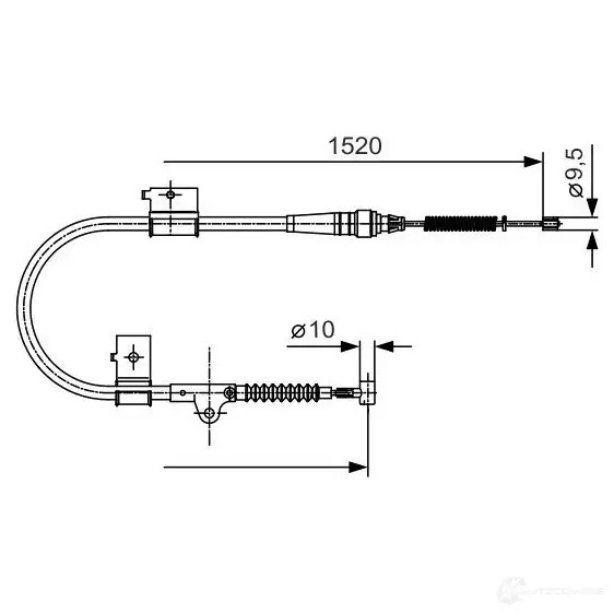 Трос ручника, стояночного тормоза BOSCH 1987482051 B C945 F0Q6K 355121