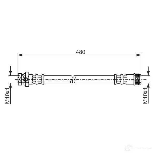 Тормозной шланг BOSCH XLZW7 1987481074 354192 BH 966
