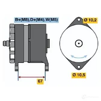 Генератор BOSCH 9PHRHH 0986036240 332261 3 624