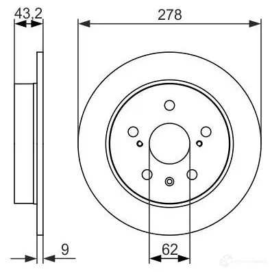 Тормозной диск BOSCH 0986479047 339332 BD1651 E1 90 R - 02C0355/0244