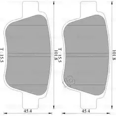 Тормозные колодки, дисковые, комплект Bosch BP 1133 1193487014 DB1914 0 986 AB1 133