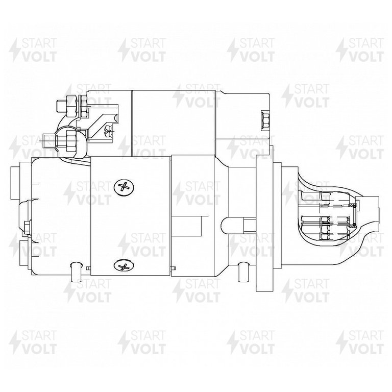 Стартер ГАЗ, ПАЗ, FOTON дв.CUMMINS ISF3.8 12В z=10 4.0кВт STARTVOLT
