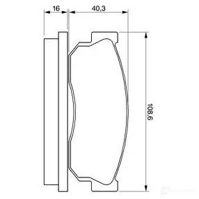 Тормозные колодки, комплект BOSCH 20 958 BP753 337986 0986469580