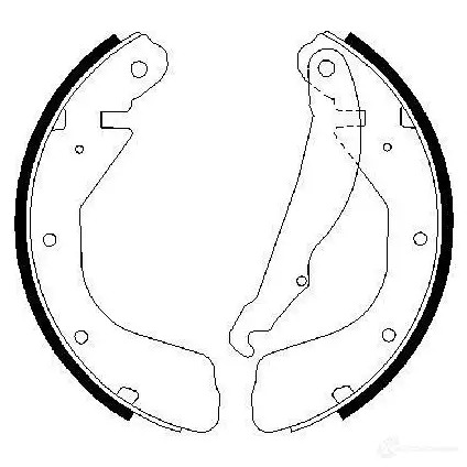 Барабанные тормозные колодки, комплект BOSCH BS51 6 YS4HG 341469 0986487264