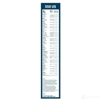 Щетка стеклоочистителя BOSCH 550 US M8GDOVH 3397004591 360438