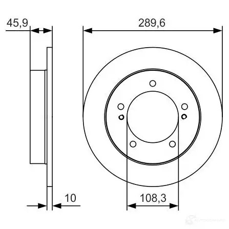Тормозной диск BOSCH 0986479b09 FWYQV9 BD 2010 340234
