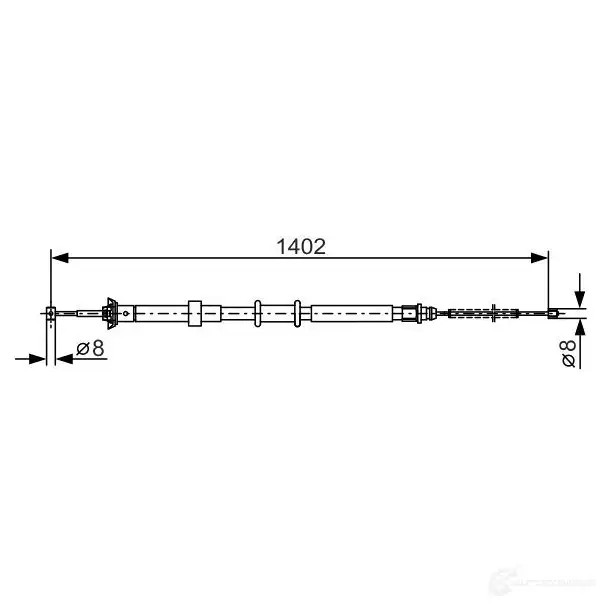 Трос ручника, стояночного тормоза BOSCH B C2241 1987482241 355307 KNWJ00