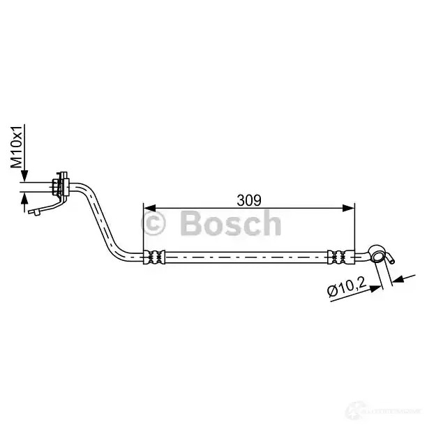 Тормозной шланг BOSCH BH176 2 1987481878 354971 AEC0BNW