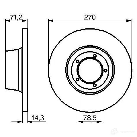 Тормозной диск BOSCH BD152 0986478190 338775 E1 90 R -02C0371/0138