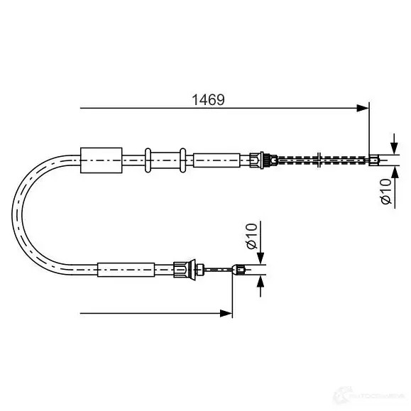 Трос ручника, стояночного тормоза BOSCH 7VTRP 353559 B C279 1987477383