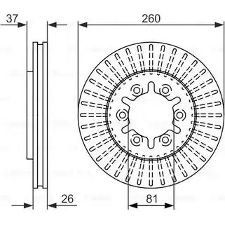 Тормозной диск Bosch BD 1448 339823 0 986 479 605 D2JQX3