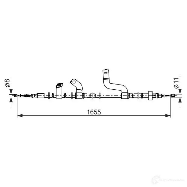 Трос ручника, стояночного тормоза BOSCH 1987482848 1437241268 0 8IVT2
