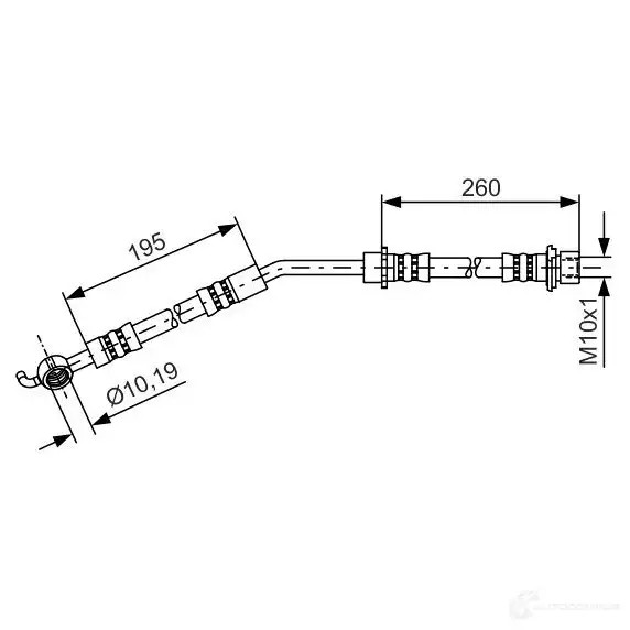 Тормозной шланг BOSCH KYOSRY3 B H1296 1987481408 354506