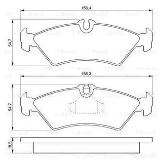 Тормозные колодки, комплект BOSCH 7909D1006;8348D1229 336120 21592 0986424219
