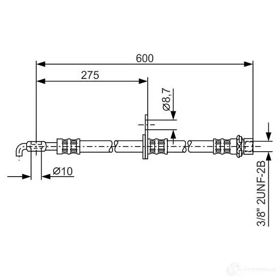 Тормозной шланг BOSCH N907Q 1987476246 352770 BH7 78