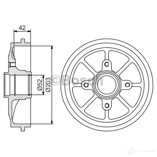 Тормозной барабан BOSCH DB 373 0986477303 1193477199 L2TA6XA