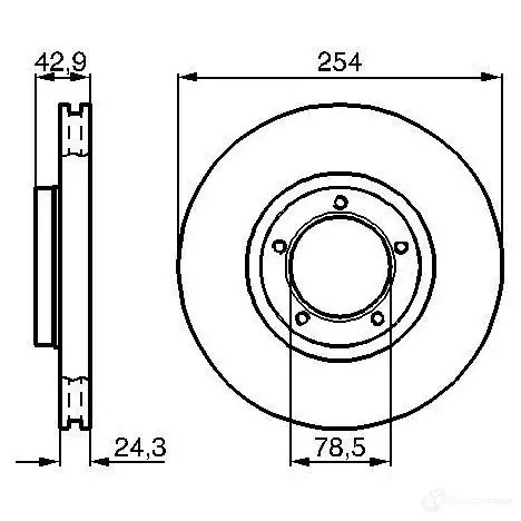 Тормозной диск BOSCH 0986478160 BD136 E1 90 R - 02C0074/0150 338765