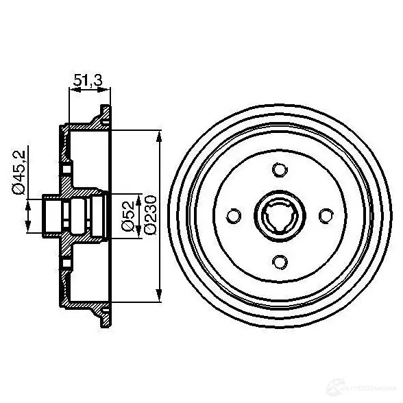 Тормозной барабан BOSCH DB1 05 338461 0986477029 ECNJ41
