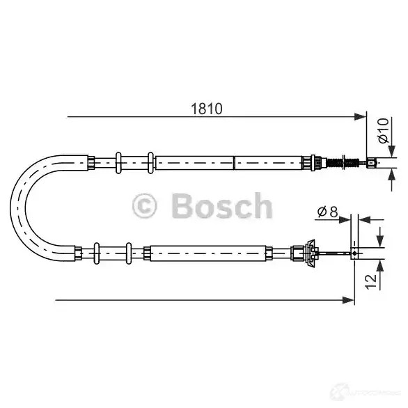 Трос ручника, стояночного тормоза BOSCH 355595 1987482587 BC2 587 DF4SLD
