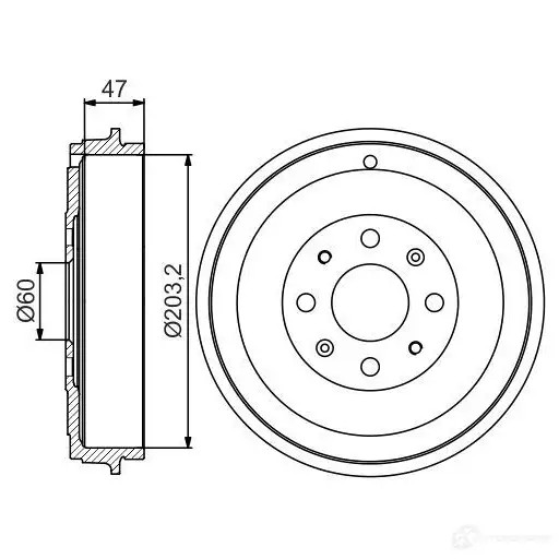 Тормозной барабан BOSCH FZ9IET 338603 DB 278 0986477207
