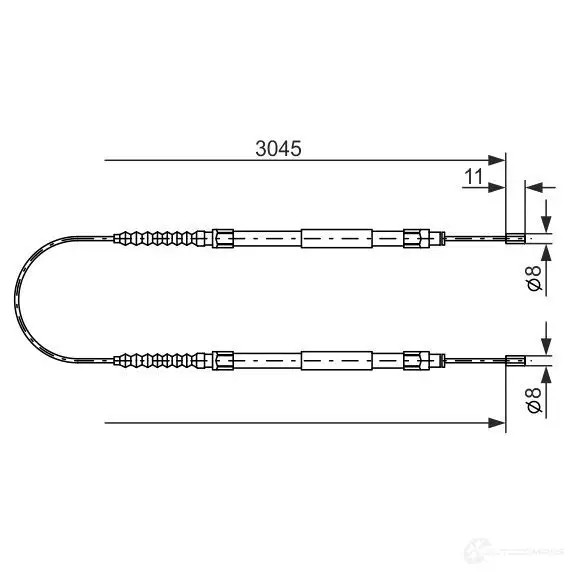 Трос ручника, стояночного тормоза BOSCH 1987477115 BC86 4 7EJ7R19 353375