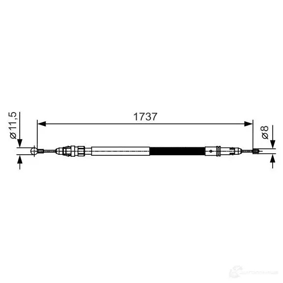 Трос ручника, стояночного тормоза BOSCH LE1TJE 1987482008 355078 BC90 2