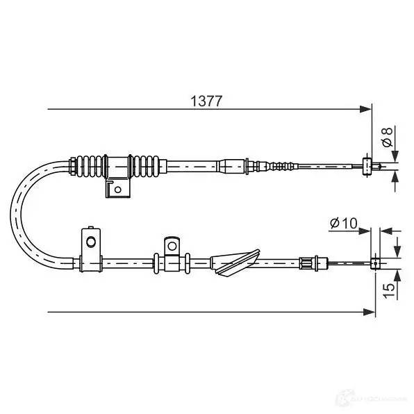 Трос ручника, стояночного тормоза BOSCH B C722 1987477842 ME8AE 353935