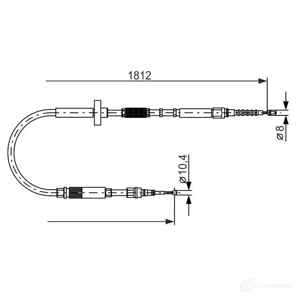 Трос ручника, стояночного тормоза BOSCH 1987477659 BC 521 353776 T1YGZ