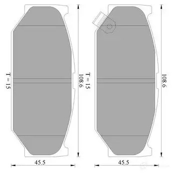 Тормозные колодки, комплект BOSCH 0986ab2402 B P2402 DB1818 1193488778