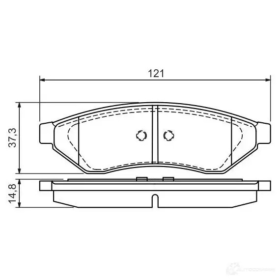 Тормозные колодки, комплект BOSCH 23994 7935-D1030 0986494172 342169