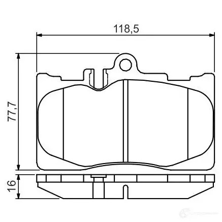 Тормозные колодки, комплект BOSCH 23812 0986495138 342700 BP1519