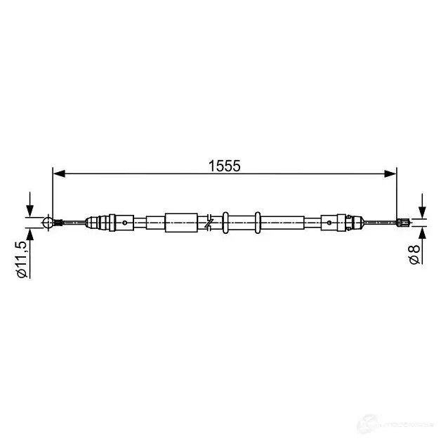 Трос ручника, стояночного тормоза BOSCH B C2552 1987482552 FZ8SECS 355561