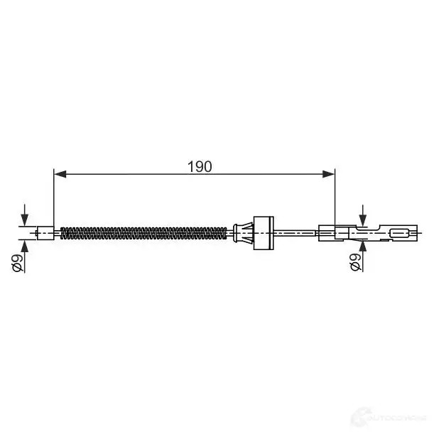 Трос ручника, стояночного тормоза BOSCH 355570 5YGA2 1987482561 BC 2561