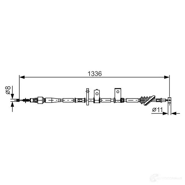 Трос ручника, стояночного тормоза BOSCH 1987482091 BC9 85 355161 KS754NE