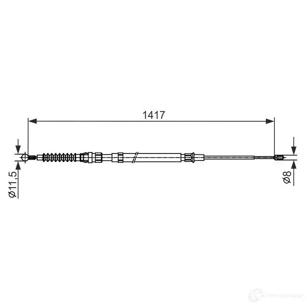 Трос ручника, стояночного тормоза BOSCH B C2583 355592 CCIXI6 1987482583