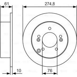 Тормозной диск Bosch BD17 45 E16GY 0 986 479 R10 6015874