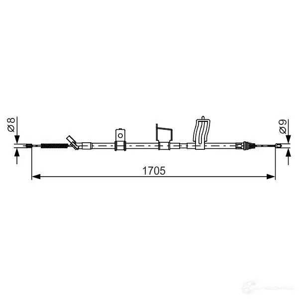Трос ручника, стояночного тормоза BOSCH ERF54TF BC12 23 1987482339 355393