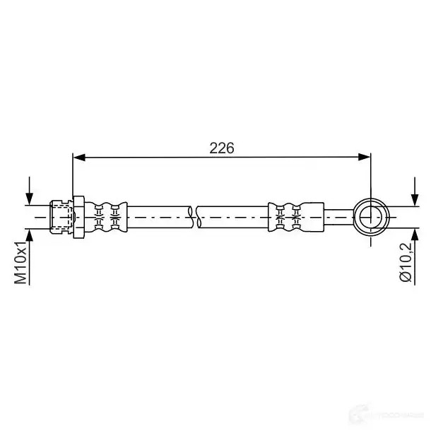Тормозной шланг BOSCH 354836 X168DHH B H1627 1987481743