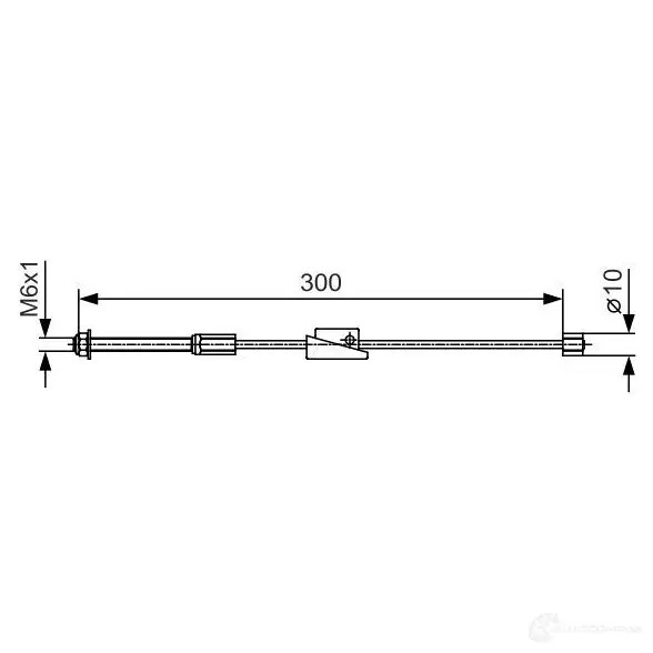 Трос ручника, стояночного тормоза BOSCH B C1026 355202 1987482132 B4MK4J