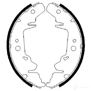 Барабанные тормозные колодки, комплект BOSCH 341708 BS 882 TA1EGTY 0986487659