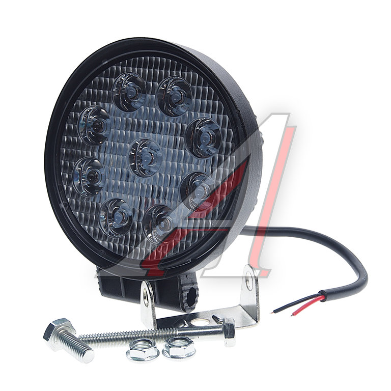 Фара рабочего света круглая 115х142x42мм 27W 9LED (рассеянный свет) AVTOELECTRICA