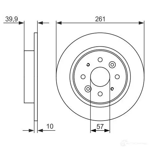 Тормозной диск BOSCH BD1440 0986479597 E1 90 R - 02C0100/0492 339815