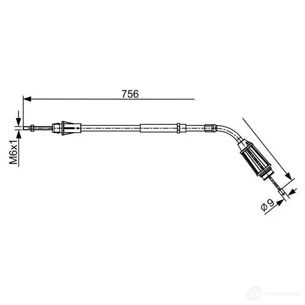 Трос ручника, стояночного тормоза BOSCH 355565 JOXT6 BC255 6 1987482556