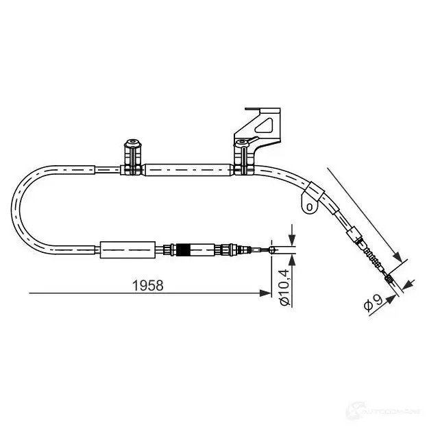 Трос ручника, стояночного тормоза BOSCH XSRVH0 1987477604 BC 466 353723