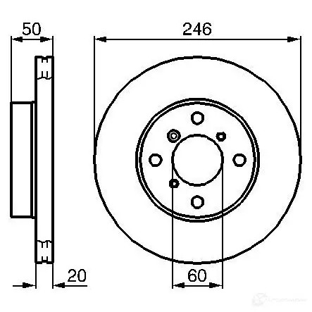 Тормозной диск BOSCH B D741 339209 OIB5IWU 0986478841