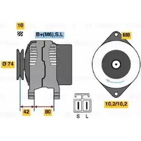 Генератор Bosch 46 37 333003 0 986 046 371 LY5W8L