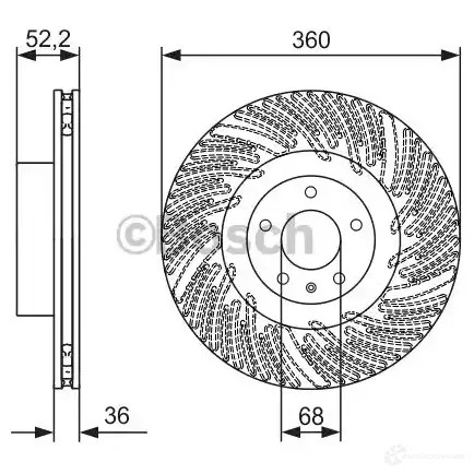 Тормозной диск BOSCH 340304 BD245 0 J94BMO 0986479d29