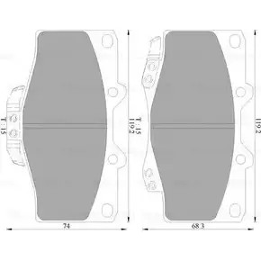 Тормозные колодки, дисковые, комплект Bosch DB1149 0 986 AB9 154 1193491445 B P9154
