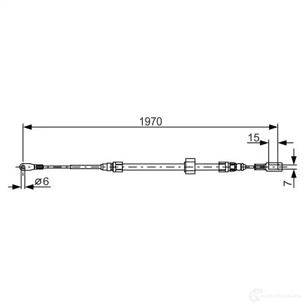 Трос ручника, стояночного тормоза BOSCH 1987482131 355201 BC10 25 JM8QE8O