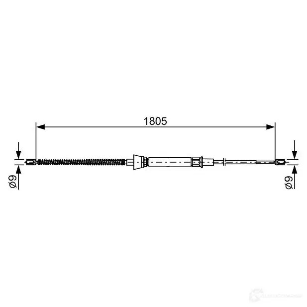 Трос ручника, стояночного тормоза BOSCH 355638 L49CSI BC 2646 1987482646